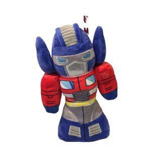 TRANSFORMERS Crunch & Squeak 11" Plush Dog Toy Red Blue